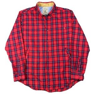 RSVLTS The Roosevelts Flannel Shirt Mens 2XL XXL Red‎ Buffalo Check Pockets